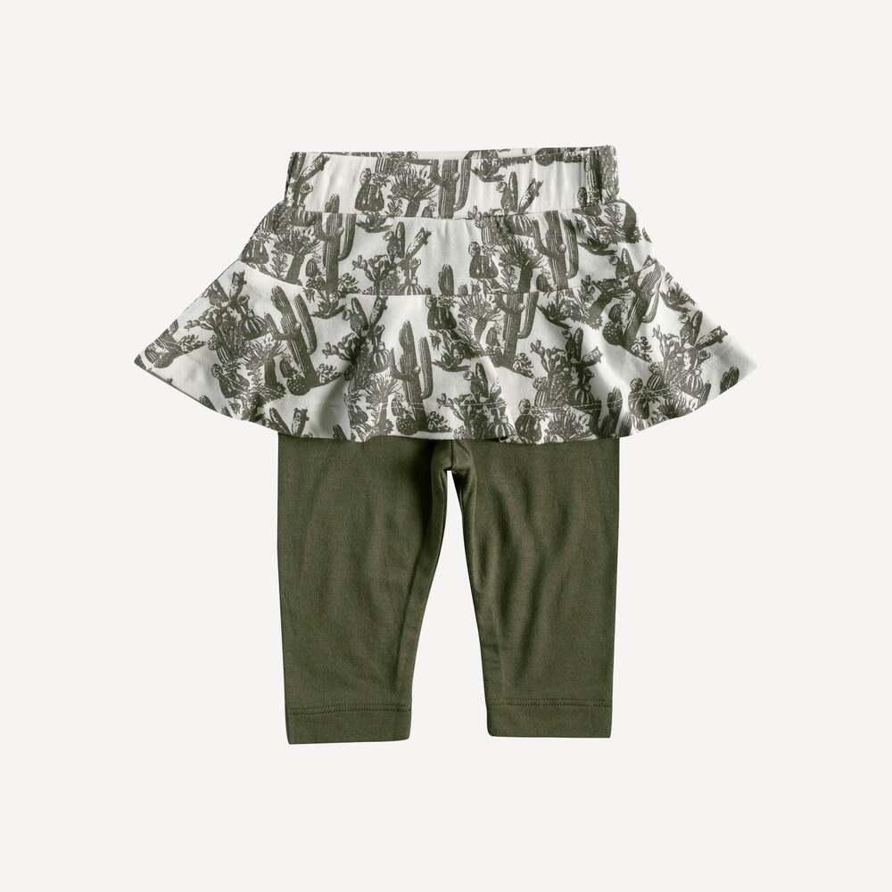 Kate Quinn Skirted Leggings Green Neutral Cactus 6Y Modal